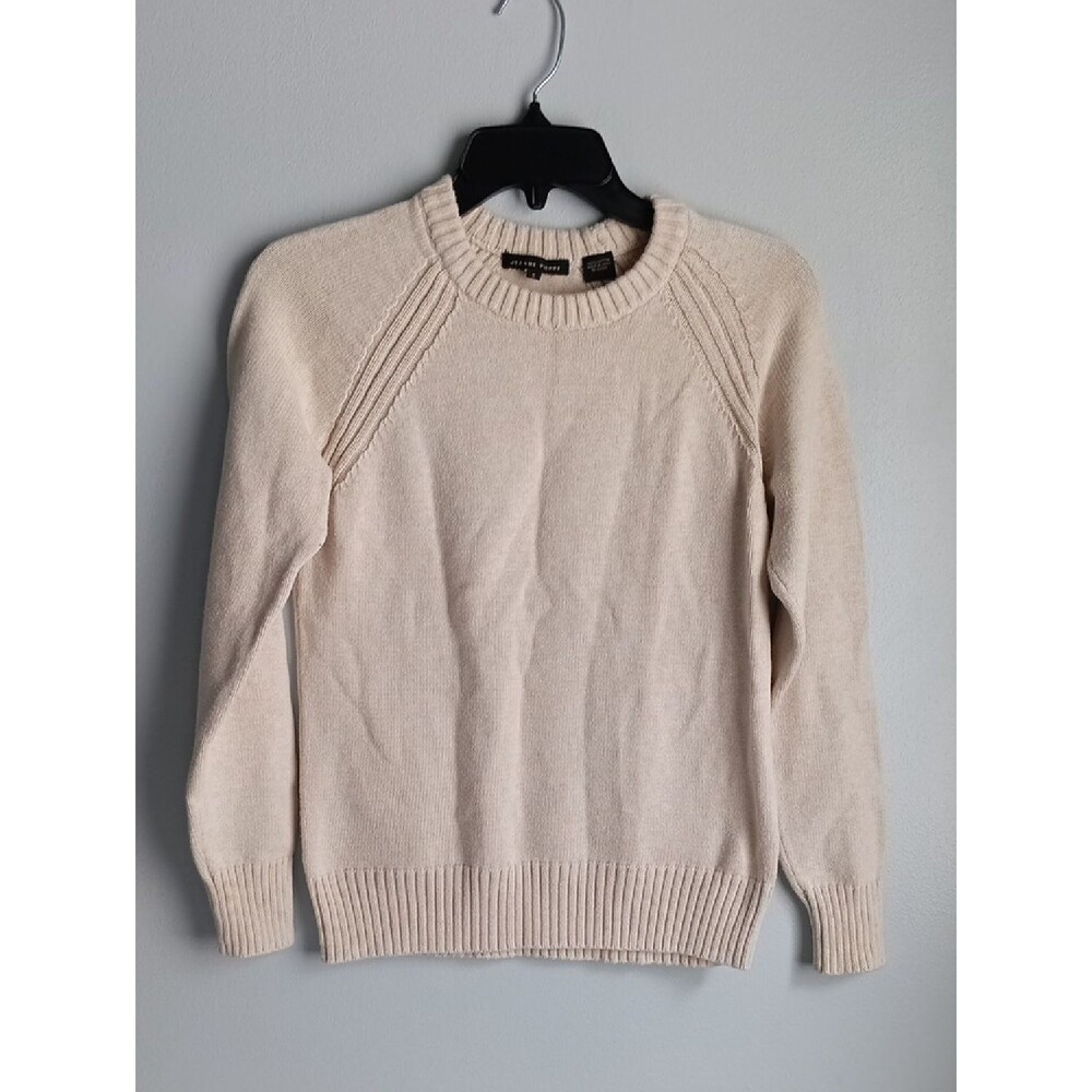 Jeanne Pierre Cotton Crewneck Sweater Color Oatmeal